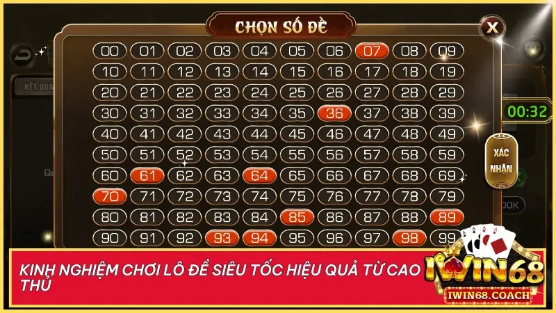 Trải nghiệm lô đề siêu tốc tại Iwin68 chơi nhanh trúng lớn chỉ sau 1 phút 5 Áp dụng chiến thuật thông minh cùng cách quản lý vốn giúp tăng hiệu suất chơi lô đề.