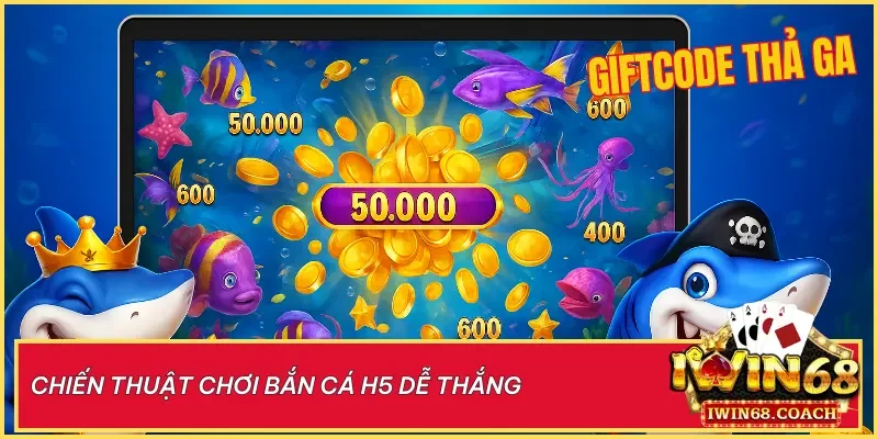 Bắn cá H5 iWin68 - Trải nghiệm săn cá đổi thưởng đỉnh cao ngay trên trình duyệt 5 Sử dụng chiến lược hợp lý để tăng hiệu quả bắn và tối ưu hóa cơ hội săn thưởng lớn.