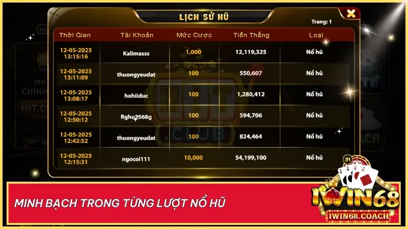 Kim Cương Iwin68 club - Minigame đổi thưởng đơn giản dễ chơi hấp dẫn mọi người 5 Iwin68 club công khai lịch sử nổ hũ giúp người chơi yên tâm và tin tưởng tuyệt đối